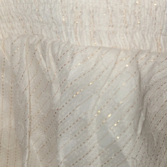 Nwt Express textured metallic tiered ruffle dress size large - Picture 4 of 8